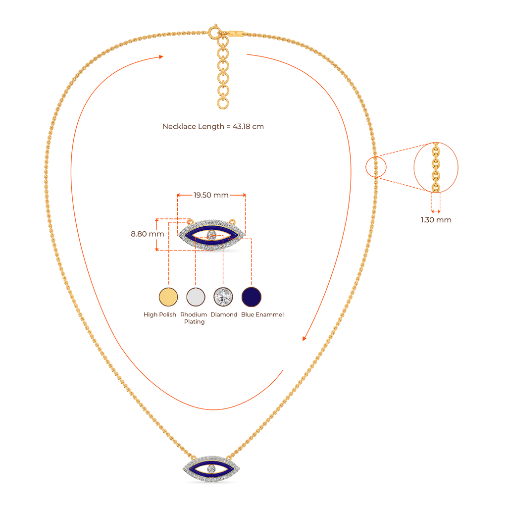 Be An Evil Eye Diamond Necklaces