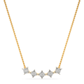 Penta Squared Diamond Necklaces