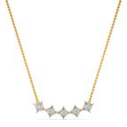 Penta Squared Diamond Necklaces