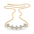 Penta Squared Diamond Necklaces