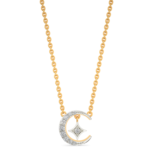 My Moon & Star Diamond Necklaces