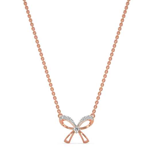 Taken A Bow Diamond Necklaces