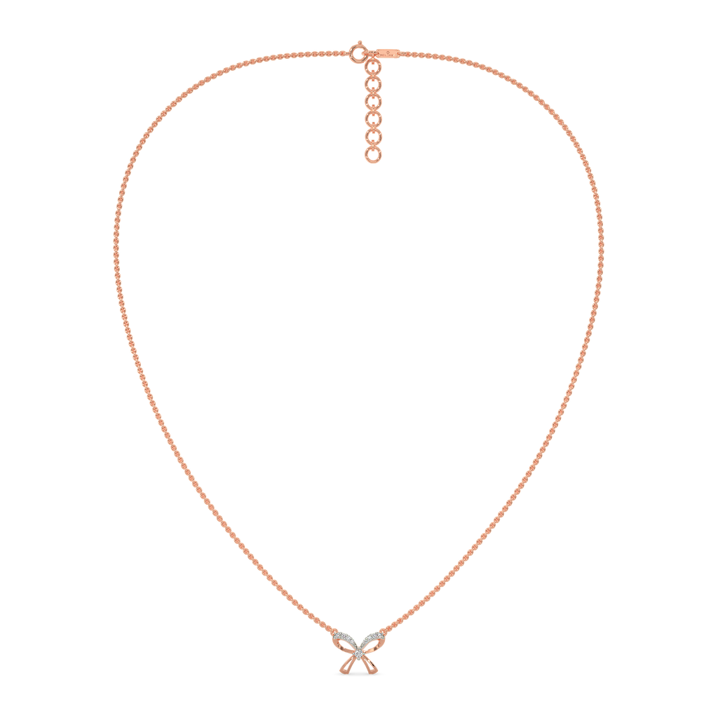 Taken A Bow Diamond Necklaces