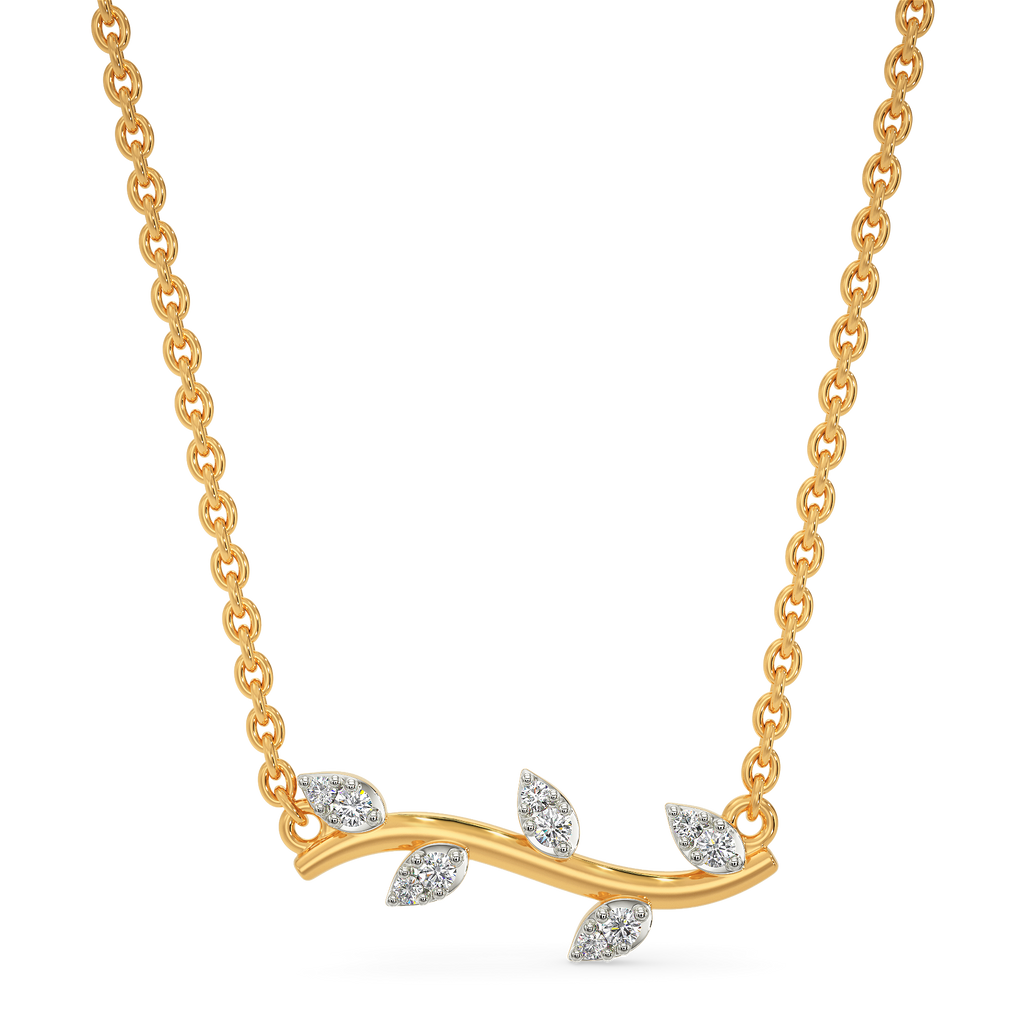 Branch Curved Diamond Necklaces