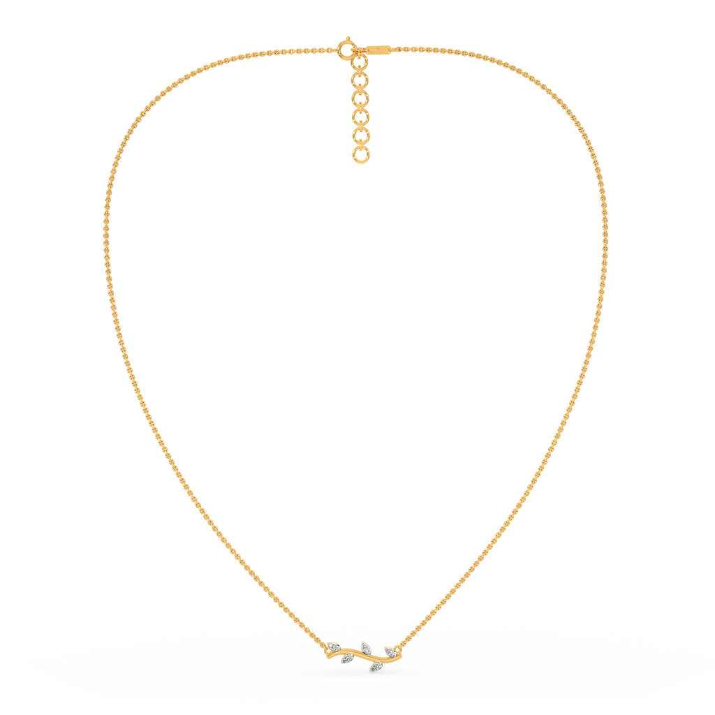 Branch Curved Diamond Necklaces