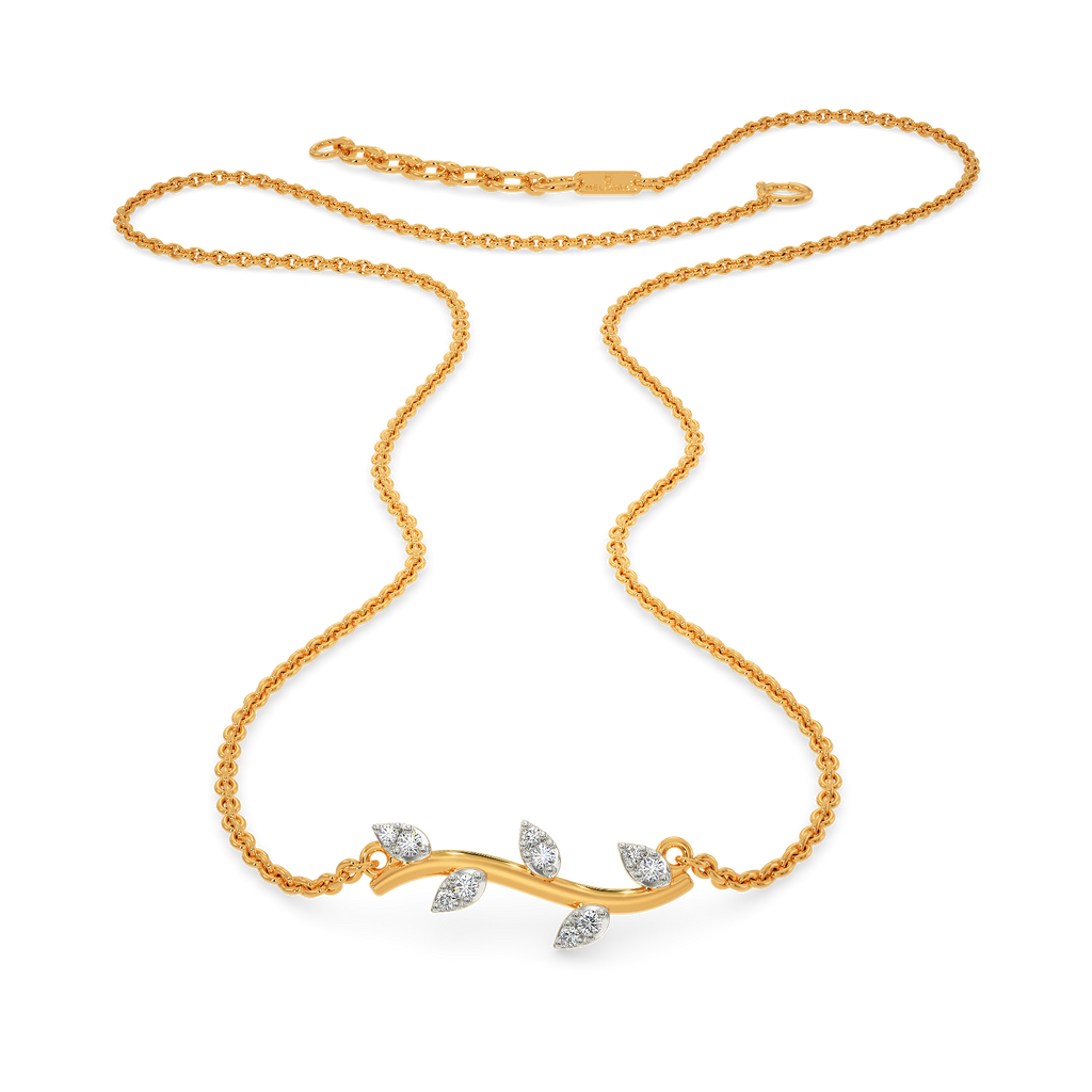 Branch Curved Diamond Necklaces