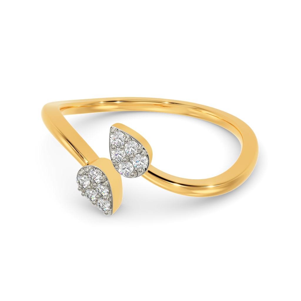 Lefty Leafty Diamond Rings