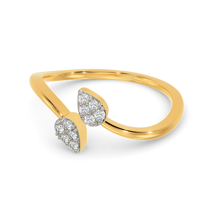 Lefty Leafty Diamond Rings