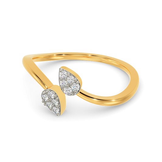 Lefty Leafty Diamond Rings