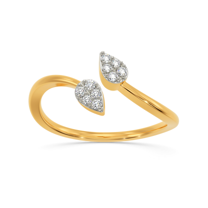 Lefty Leafty Diamond Rings