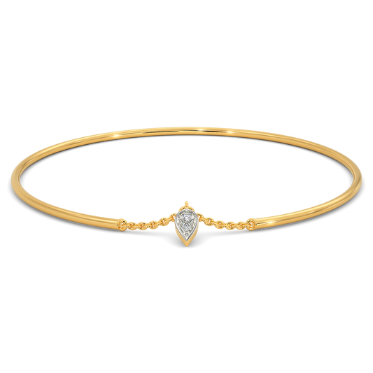 Ovaleafy Diamond Bangles