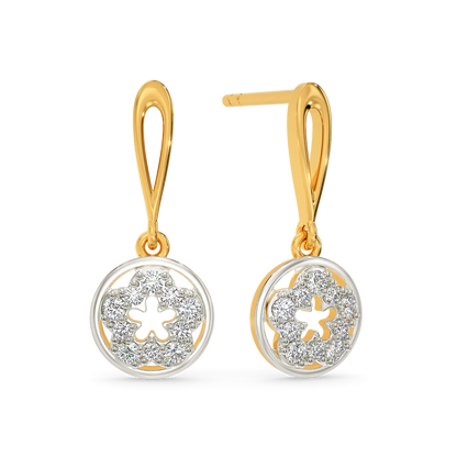 Blurred Bud Diamond Earrings