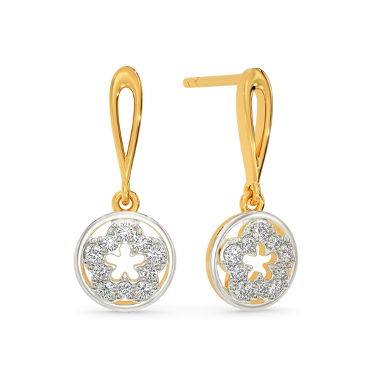 Blurred Bud Diamond Earrings