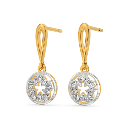 Blurred Bud Diamond Earrings