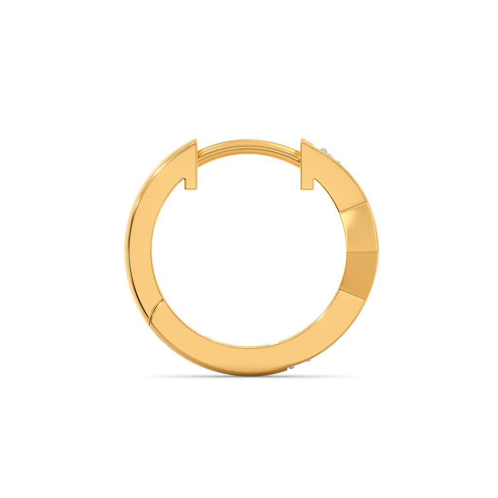 Inverted Note Diamond Earrings