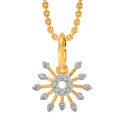 Graceful Moonlit  Diamond Pendants