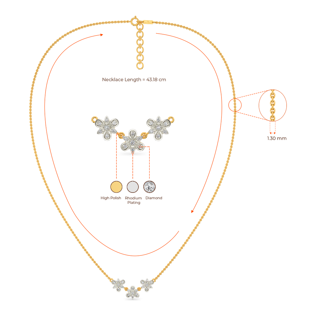 Whispering Petals Diamond Necklaces