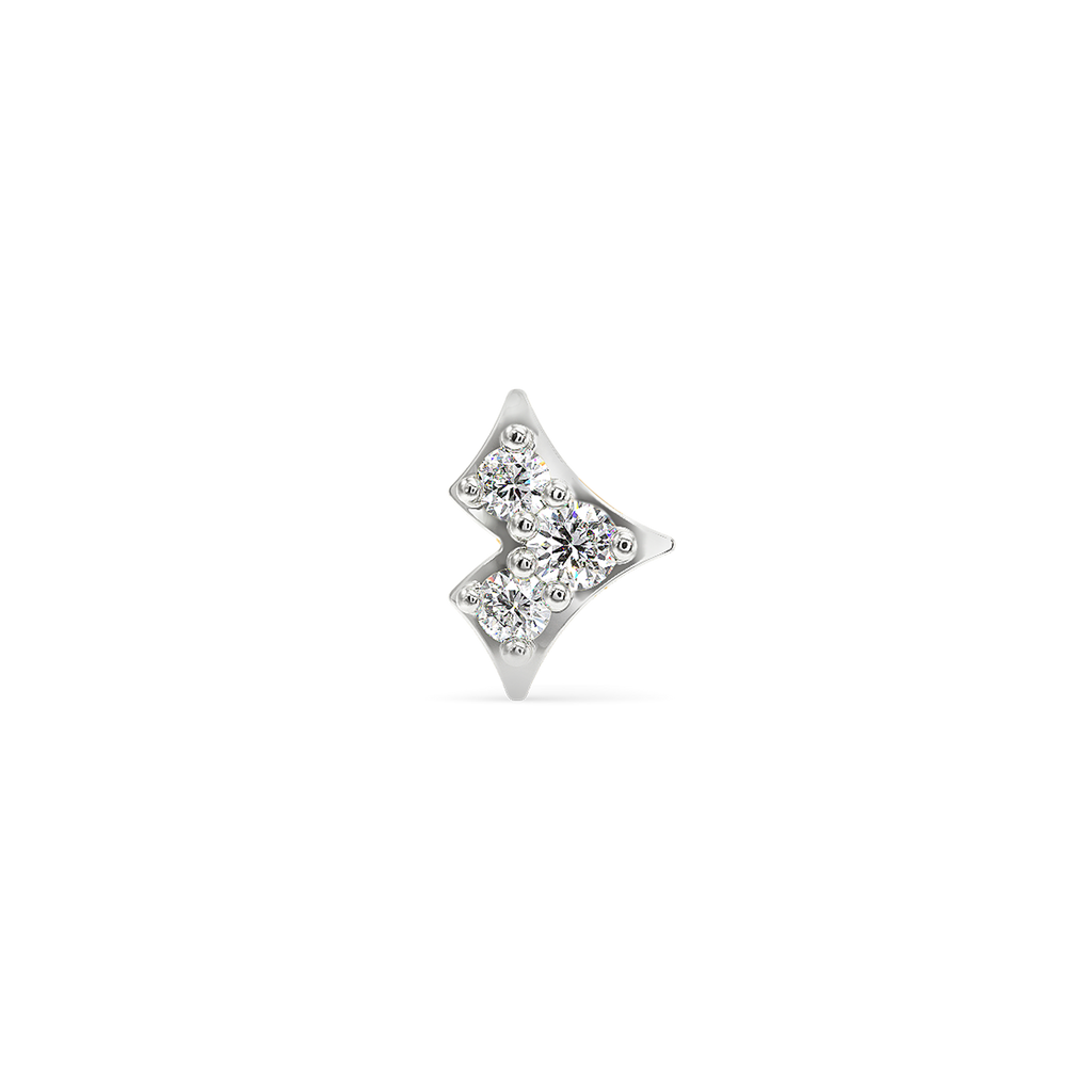 Town Curves Diamond Nose Pins