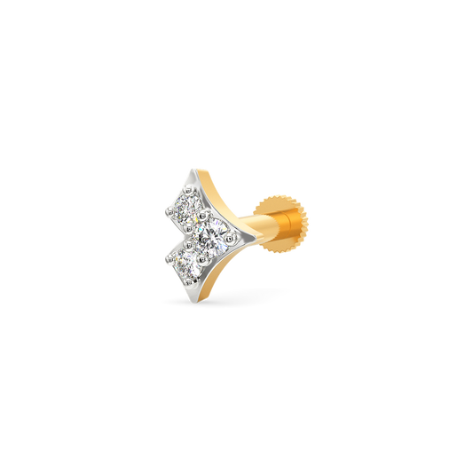 Town Curves Diamond Nose Pins