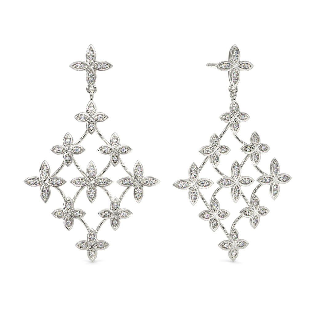 Floral Dreamland Diamond Earrings