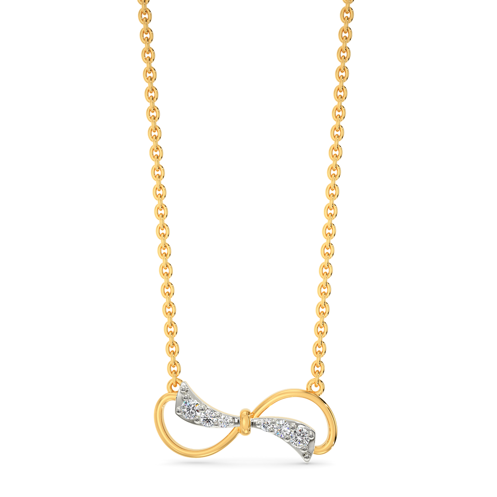 Bow Knot Diamond Necklaces