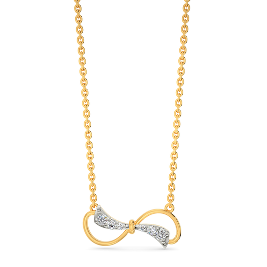 Bow Knot Diamond Necklaces