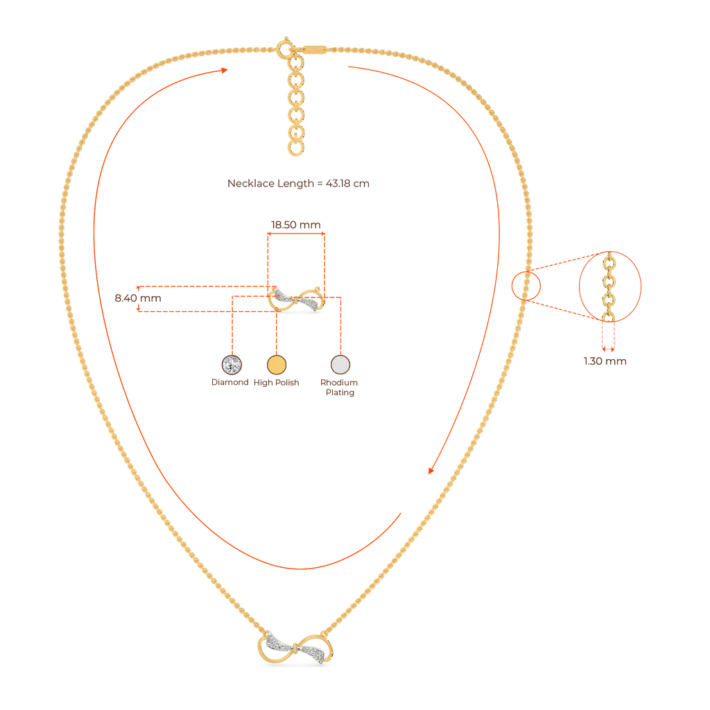 Bow Knot Diamond Necklaces