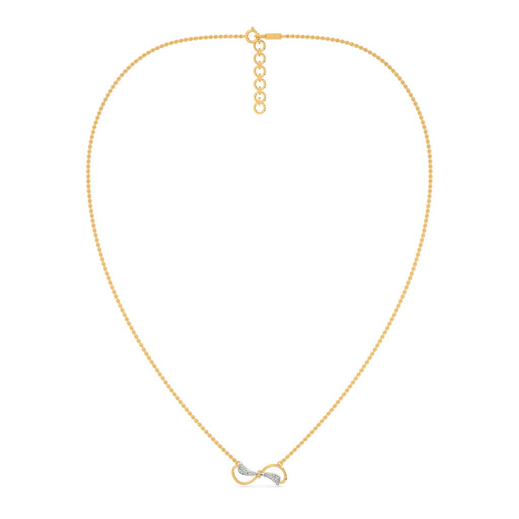 Bow Knot Diamond Necklaces