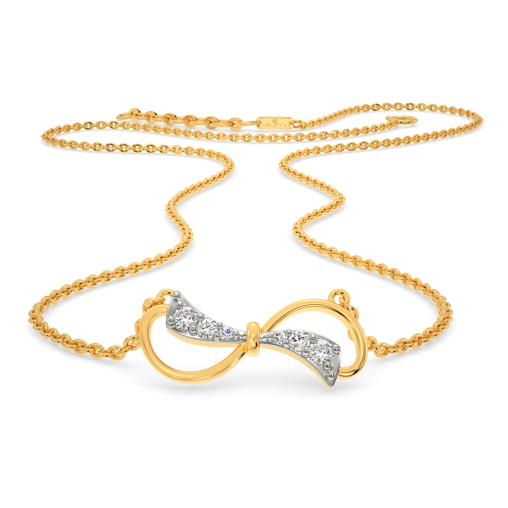 Bow Knot Diamond Necklaces