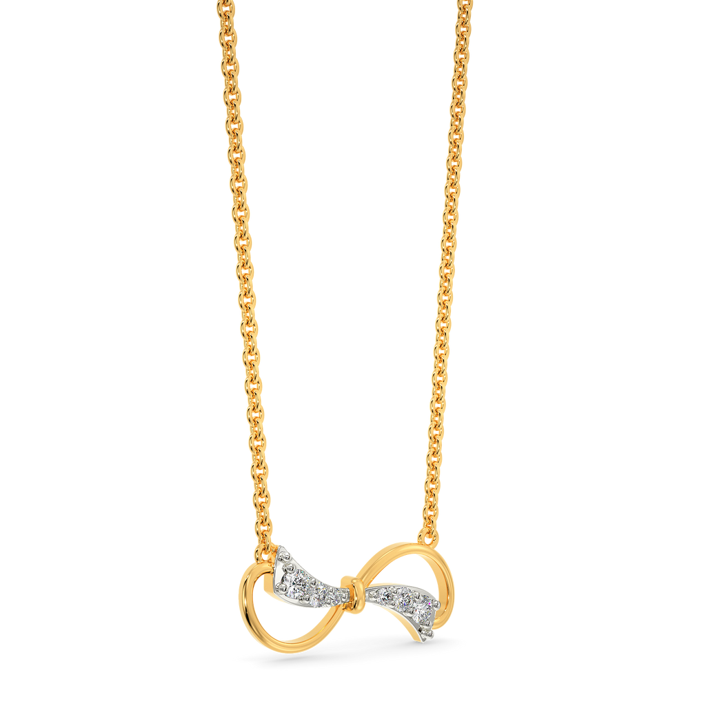 Bow Knot Diamond Necklaces