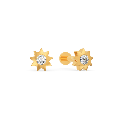 White Power Diamond Earrings