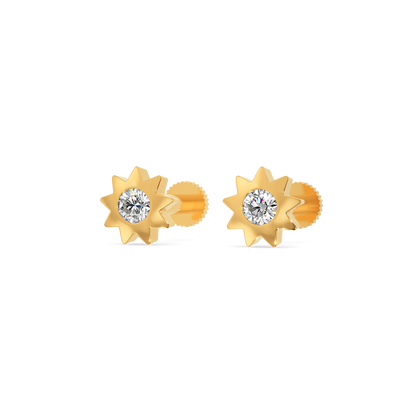 White Power Diamond Earrings
