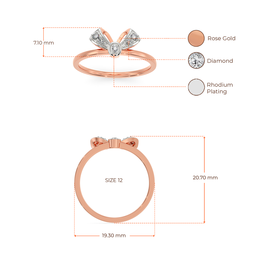 Just Bow It Diamond Rings