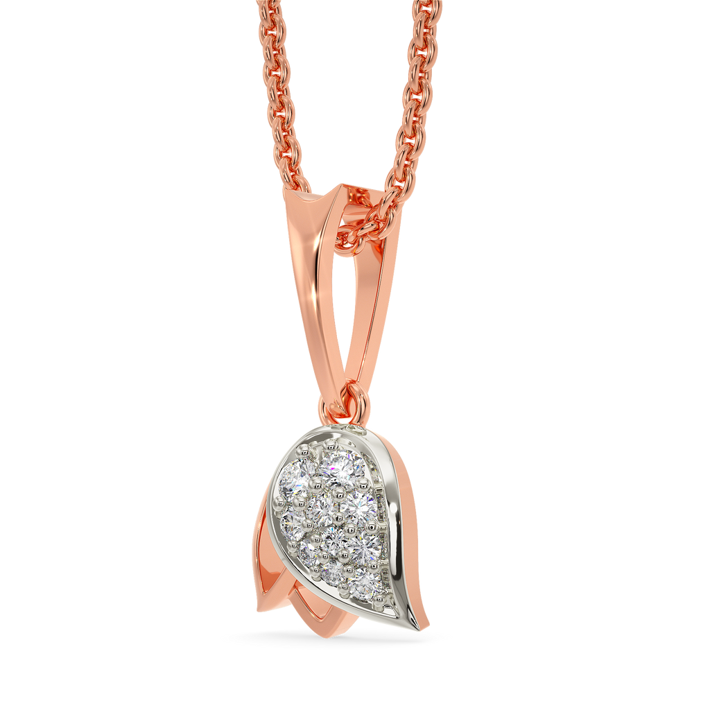 Rose Splash Diamond Pendants