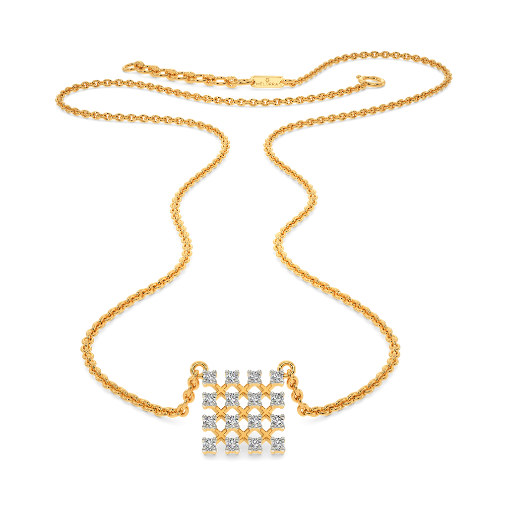 Squarelly Diamond Necklaces
