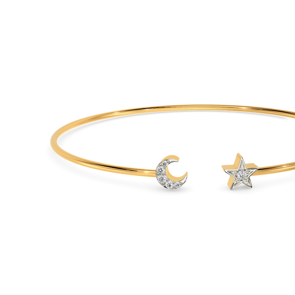 Moon To My Star Diamond Bangles