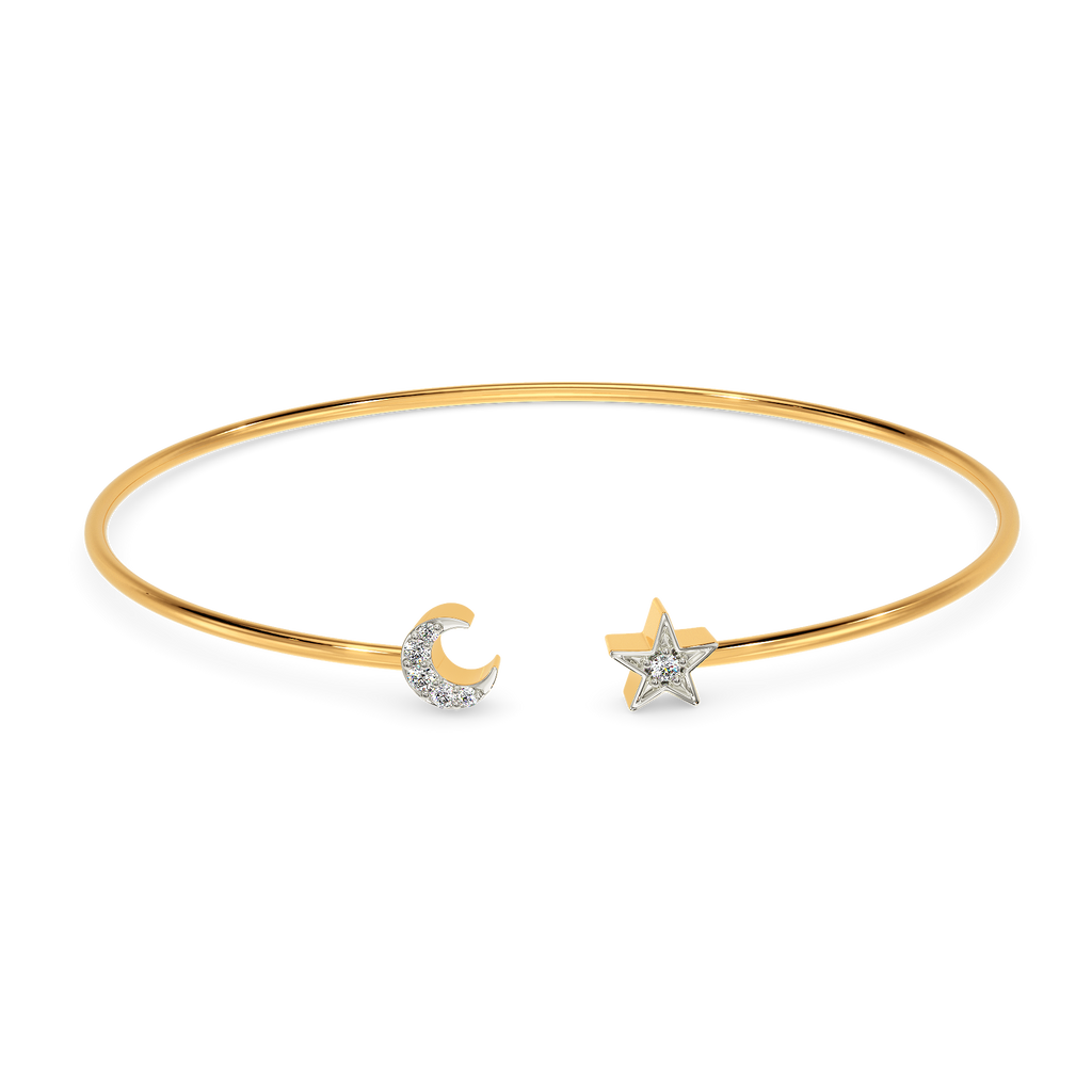 Moon To My Star Diamond Bangles