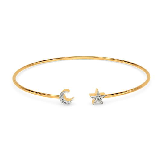 Moon To My Star Diamond Bangles