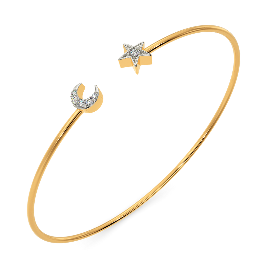 Moon To My Star Diamond Bangles