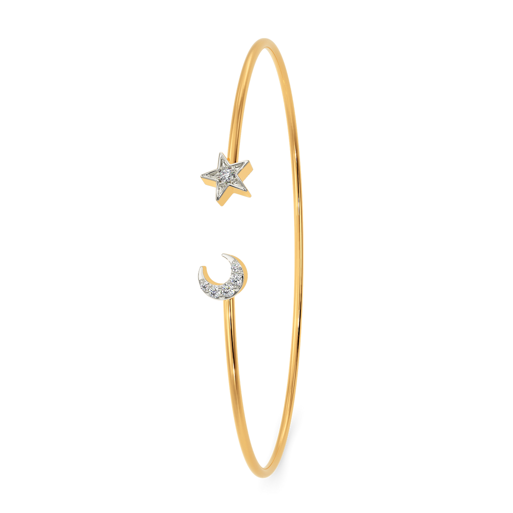Moon To My Star Diamond Bangles