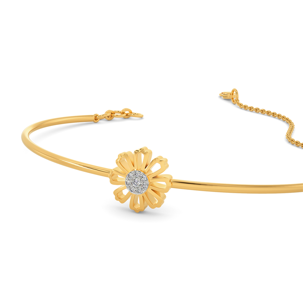 Sun-Kissed Flora Diamond Bangles
