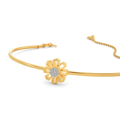 Sun-Kissed Flora Diamond Bangles