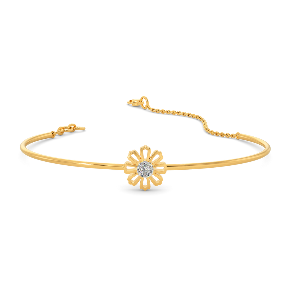 Sun-Kissed Flora Diamond Bangles