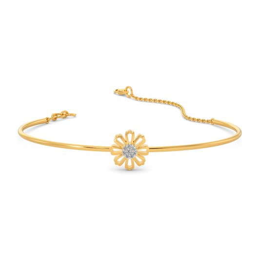 Sun-Kissed Flora Diamond Bangles