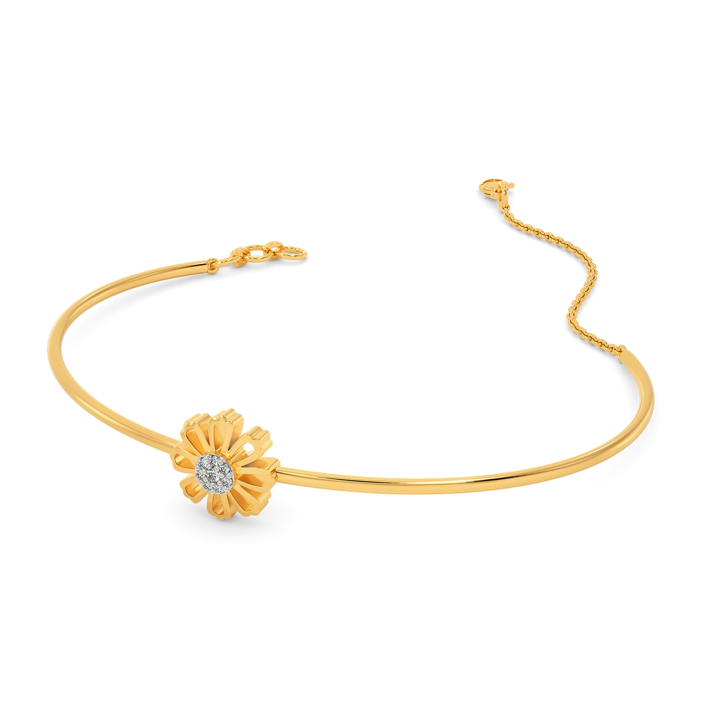 Sun-Kissed Flora Diamond Bangles