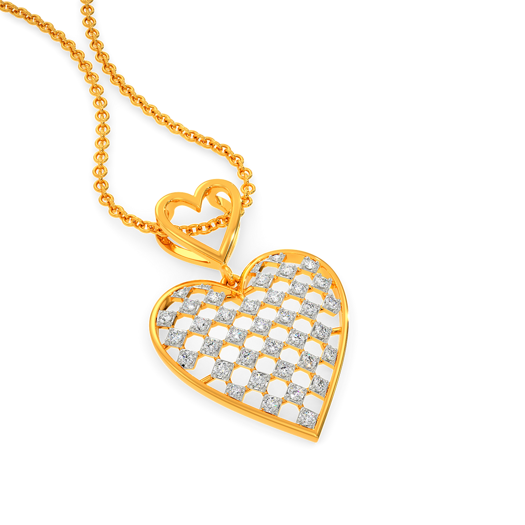 Laced in Love Diamond Pendants