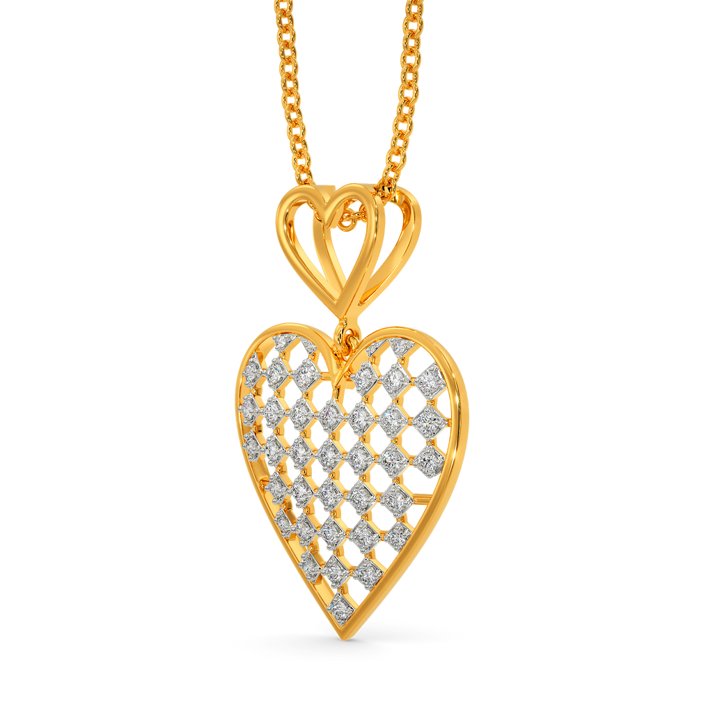 Laced in Love Diamond Pendants