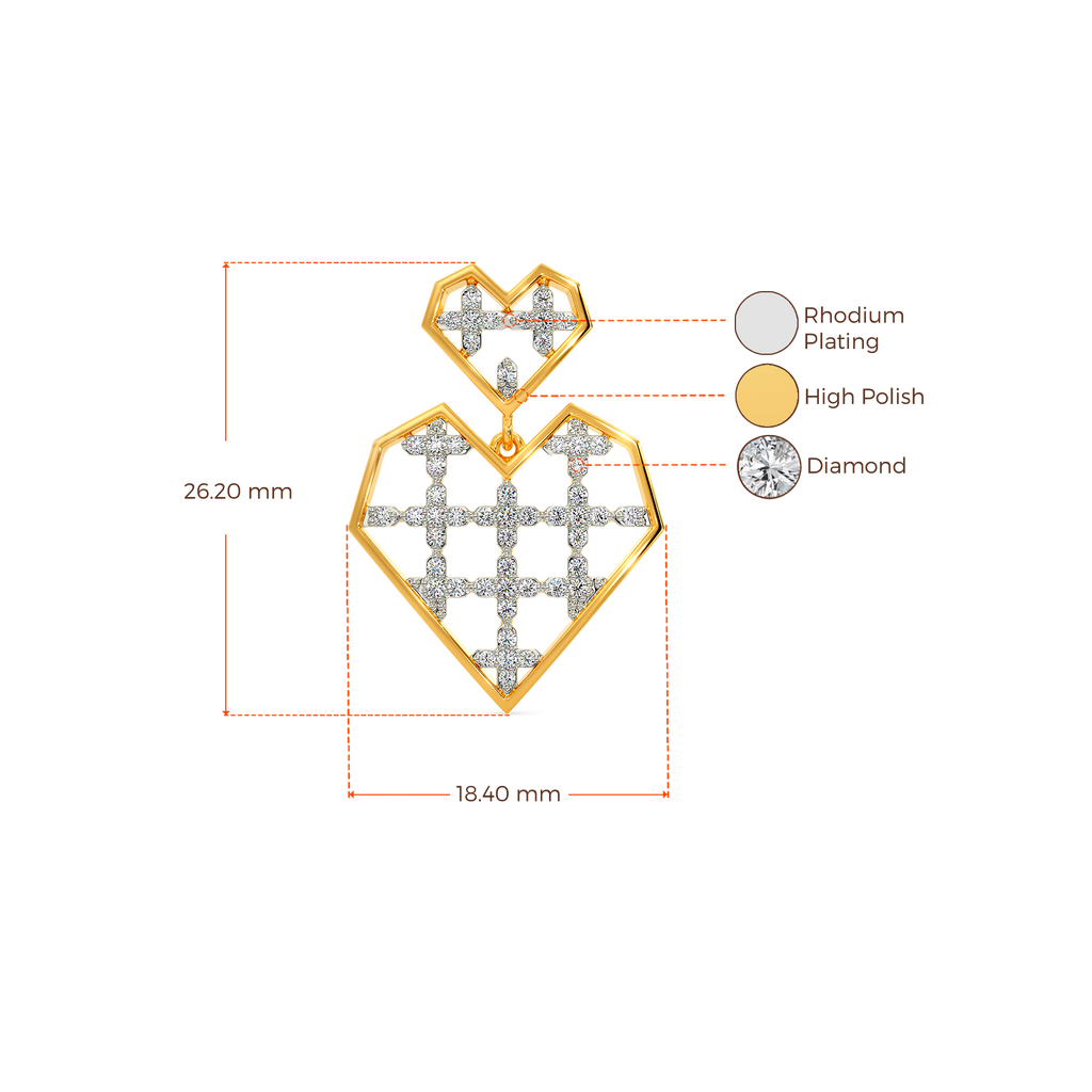 Valentine Song  Diamond Earrings