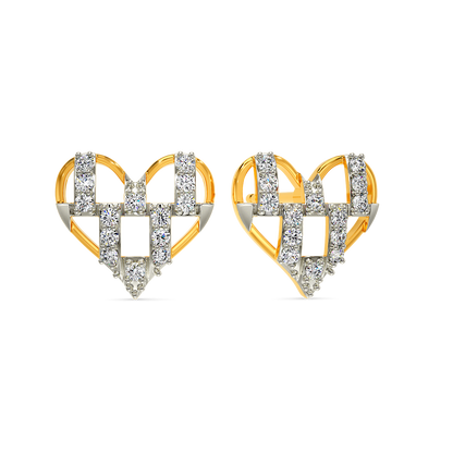 Heart Lace Diamond Earrings