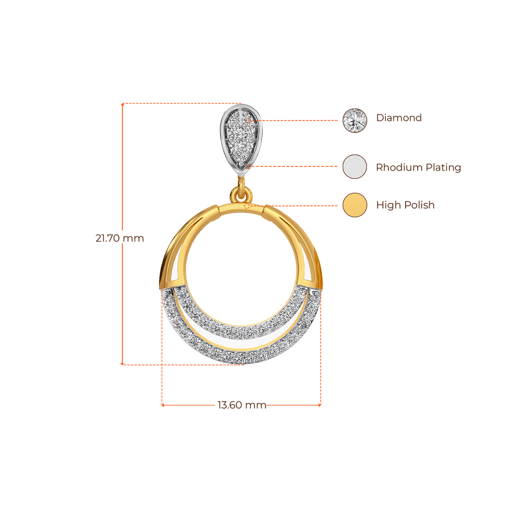 Desi Drape  Diamond Earrings
